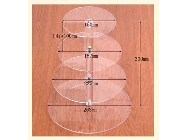 1Set 4-Tier Acrylic Round Cupcake Stand Wedding Party Event