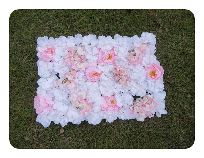 1Pc Artificial Pink Peony Flower Backdrop Wall Panel Wedding - Click Image to Close