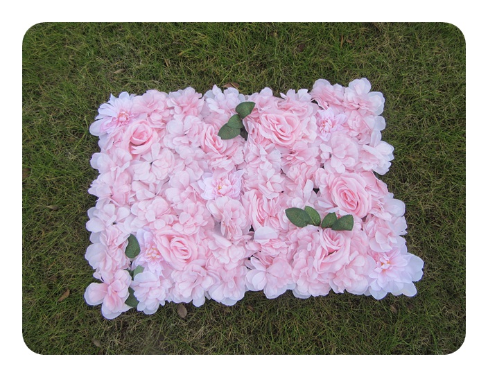 1Pc Artificial Pink Peony Rose Flower Backdrop Wall Panel - Click Image to Close