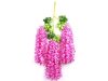 12Pc Pink Artificial Silk Hanging Flower Garland Vine Wisteria