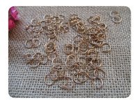 9000Pcs Rose Gold plated Jump Rings 6mm Jewelry Finding