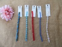 12Strand Various Design Glass Crystal Beads Unfinished Bracelet
