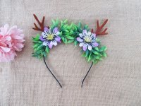 12Pcs Floral Leaf Crown Garland Headbands Hair Hoop Head Wear