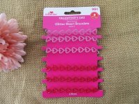 12Sheet x 6Pcs Heart Shaped Braided Bracelets Fashion Valentines