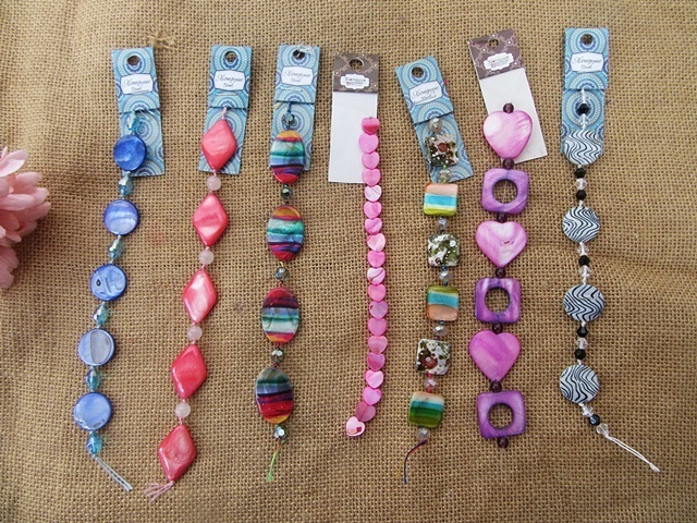 12Strand Dyed Shell Flat Beads Unfinished Bracelet Jewellery 12Strand Dyed Shell Flat Beads Unfinished Bracelet Jewellery