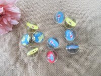 4Packs x 12Pcs Clear Solid Carton Inside Bouncing Ball 25mm