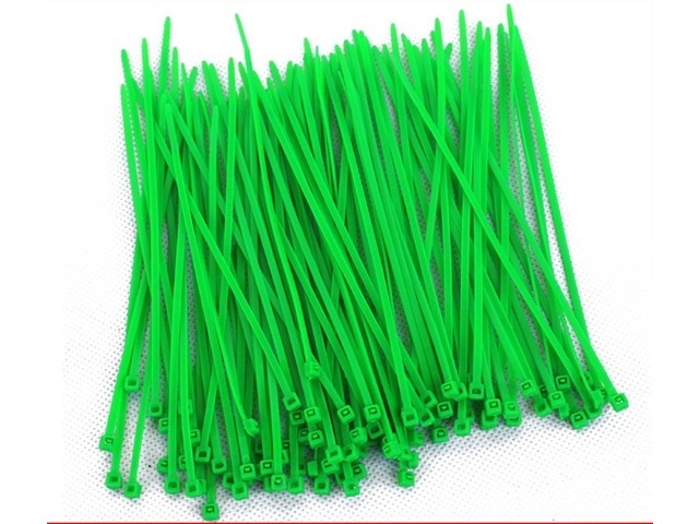 100Pcs Green Zip Tie Plastic Wire Ties Self-Locking Nylon Zip