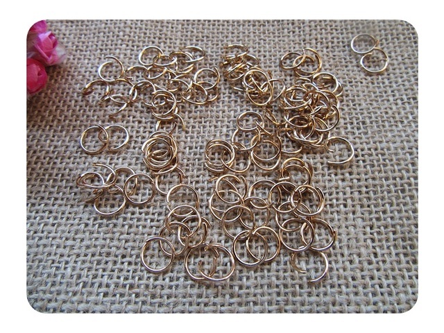 9000Pcs Rose Gold plated Jump Rings 6mm Jewelry Finding 9000Pcs Rose Gold plated Jump Rings 6mm Jewelry Finding