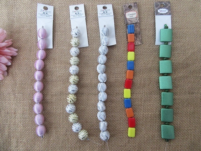 12Strand Plastic Beads Unfinished Bracelet Jewellery Making 12Strand Plastic Beads Unfinished Bracelet Jewellery Making