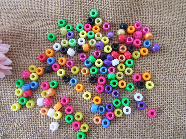 450g (Approx 1600Pcs) Plastic Pony Beads Loose Beads Jewellery - Click Image to Close