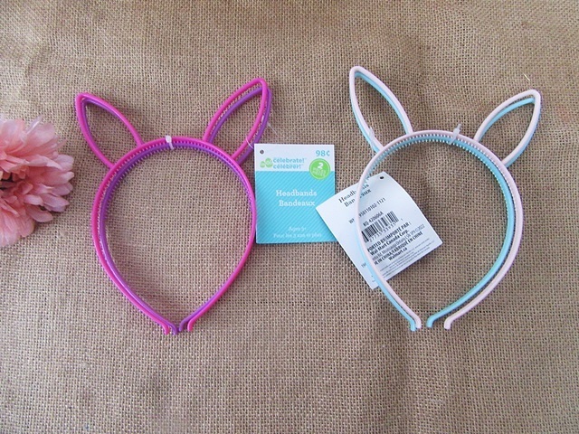 24Pcs Plastic Bunny Headband Hair Band Hair Hoop Party Favor 24Pcs Plastic Bunny Headband Hair Band Hair Hoop Party Favor