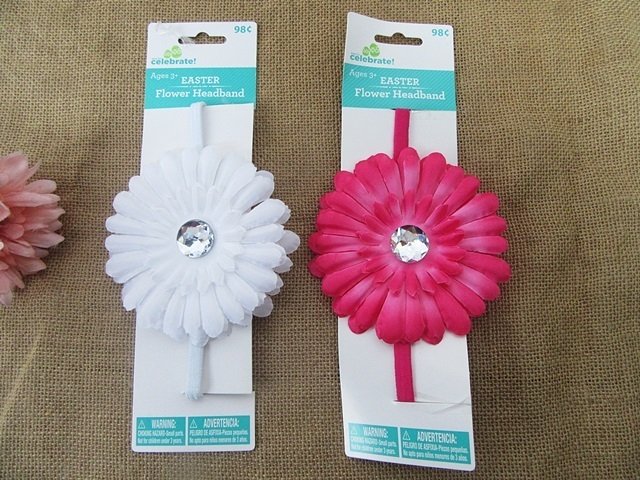 6pcs Baby Girls Flower Headbands Elastic Floral Hair Band Hair