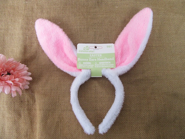 4Pcs Rabbit Ear Headband Easter Party Hair Band Hair Accessories - Click Image to Close