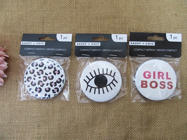 6pcs Round Compact Mirror Portable Pocket Mirror Travel Makeup 6pcs Round Compact Mirror Portable Pocket Mirror Travel Makeup