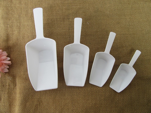 4x4Pcs White Ice Scoop Bar Candy Bar Shovel Wedding Party Favor - Click Image to Close