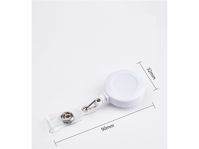 (image for) 12Pcs Plain Retractable Pull Reel Key ID Card Holder Recoil Cord
