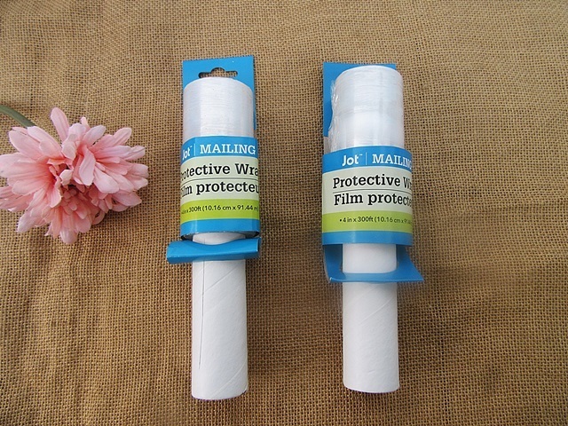 2Roll Protective Wrap Roll with Handle Clear Cling Plastic Wrap