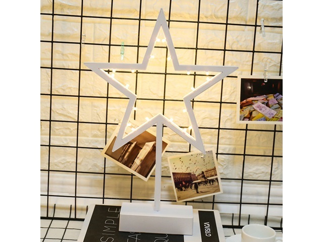 1Pc Romantic Battery Operate Star Shaped Tabletop Lamp Night 1Pc Romantic Battery Operate Star Shaped Tabletop Lamp Night
