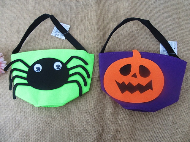 4Pcs Trick or Treat Bag Candy Bag Tote Bucket Halloween Party - Click Image to Close