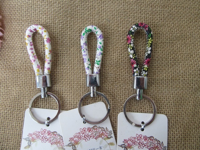 12Pcs Leather Keychain Strap Holder Key Ring Charms Mixed Color 12Pcs Leather Keychain Strap Holder Key Ring Charms Mixed Color