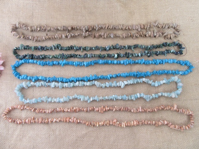 5Strands Various Design Gemstone Loose Chip Bead DIY Accessories 5Strands Various Design Gemstone Loose Chip Bead DIY Accessories