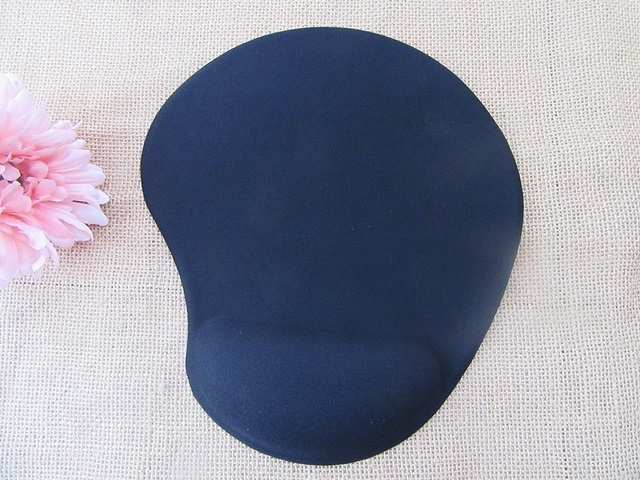 1Pc Black Mouse Pad w/Foam Wrist Rest Wrist Protect Office