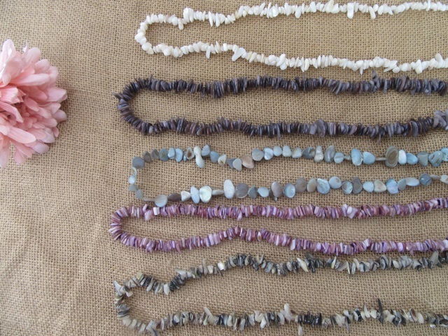 6Strands Shell Loose Chip Beads DIY Jewellery Making Assorted 6Strands Shell Loose Chip Beads DIY Jewellery Making Assorted