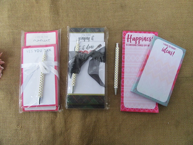 2Sets 3in1 Novelty Message Notepad Memo Pad With Ballpoint Pen - Click Image to Close