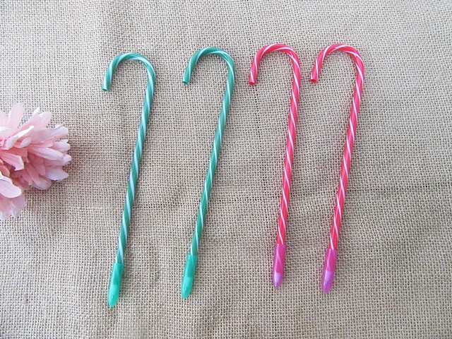 6Packs x 4Pcs Funny Candy Cane Blue Ink Ballpoint Pens School - Click Image to Close