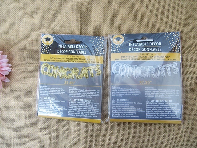 (image for) 6Sets Foil Balloon Congrats Graduation Party Decoration Supplies