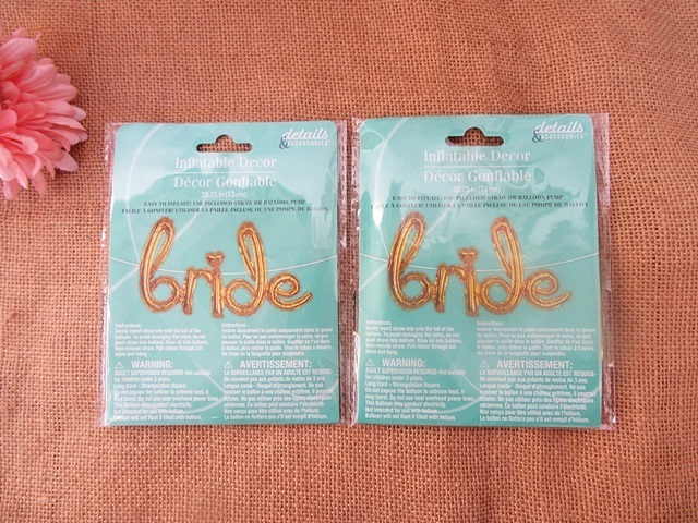 (image for) 4Sets Gold Foil Balloon Bride Bridal Wedding Party Favor