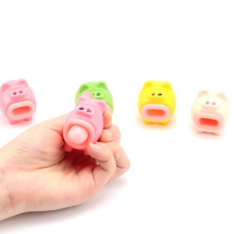 18 Funny Pig Squeeze Tongue Out Pressure Relief Toy for Kids - Click Image to Close