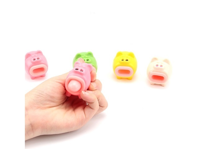 18 Funny Pig Squeeze Tongue Out Pressure Relief Toy for Kids - Click Image to Close