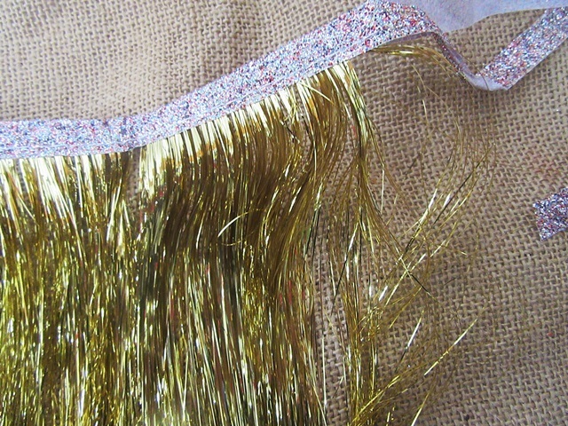 4Pcs Self-Adhensive Metallic Tinsel Foil Backdrop Streamer Party