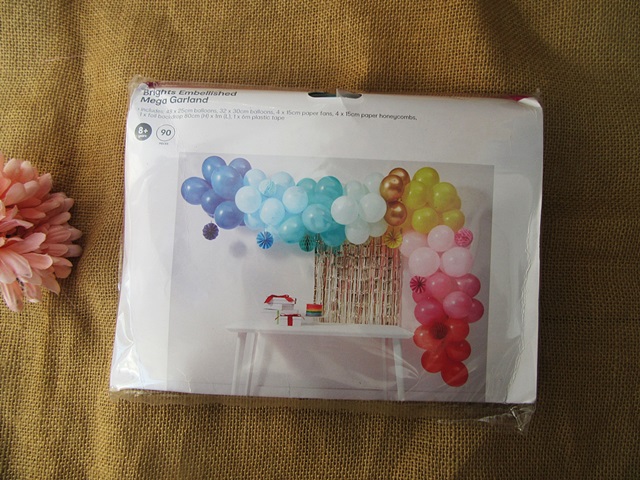 1Set 90Pcs Balloon Bright Embellished Mega Garland Kit Party - Click Image to Close
