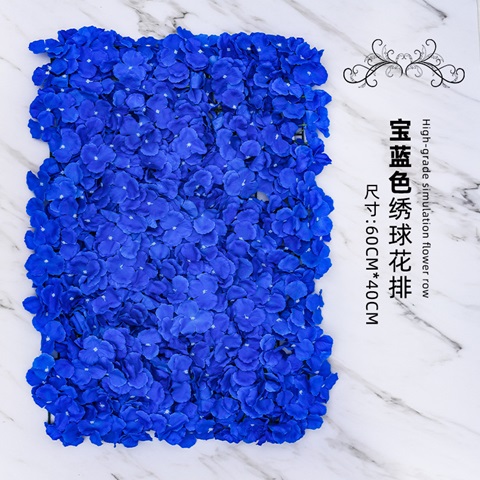 1Pc Artificial Loyal Blue Hydrangea Flower Backdrop Wall Panel W - Click Image to Close