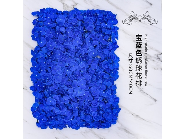 1Pc Artificial Loyal Blue Hydrangea Flower Backdrop Wall Panel W - Click Image to Close