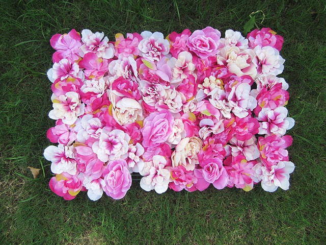 1Pc Pink Peony Flower Backdrop Wall Panel Wedding Party Decor - Click Image to Close