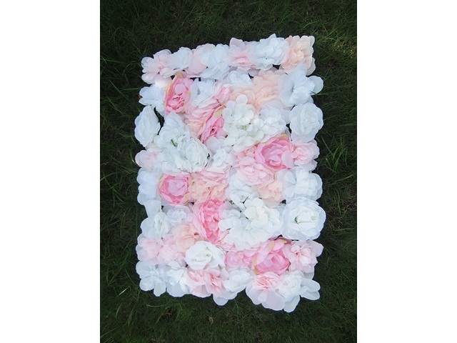 1Pc Pink White Peony Flower Backdrop Wall Panel Wedding Party - Click Image to Close