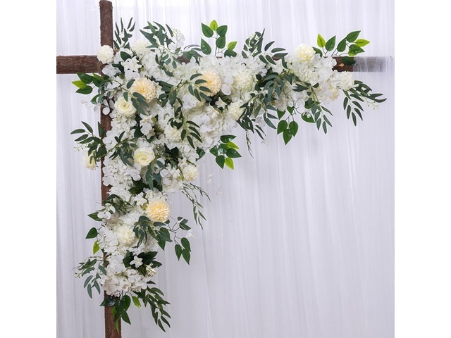 (image for) 1Pc Luxury Artificial Corner Flower Arrangement Wedding Backdrop Arch Décor