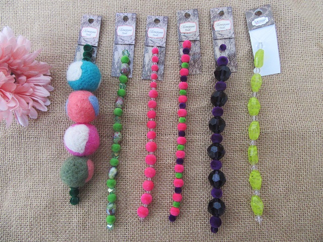 12Strands Chic Bead Various Style Unfinished Bracelet Jewellery - Click Image to Close