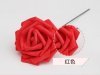 25Pcs Red Rose Artificial Foam Flower Hair Pick Wedding Favors