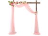 1Pc Pink Wedding Arch Chiffon Backdrop Curtain Drapes Background