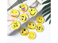 20Pcs Round Smily Face Emoji Cabochon Tiles Beads 25mm Dia