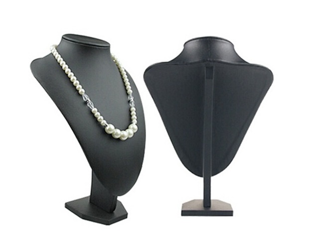 1X Black Necklace Jewellery Display Bust 24cm High