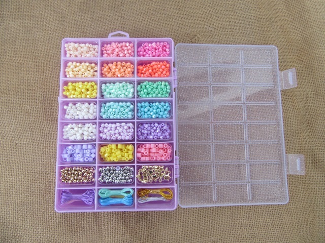 1Set Beading Set Beads for Necklace Earring Bracelet Jewellery M