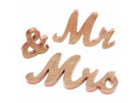 1Set Champagne Large Size Mr & Mrs Wedding Sign Decoration
