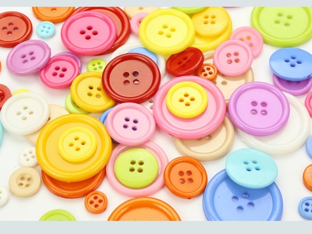 2300Pcs Craft Button 4 Holes Craft Sewing Various Size Mixed - Click Image to Close