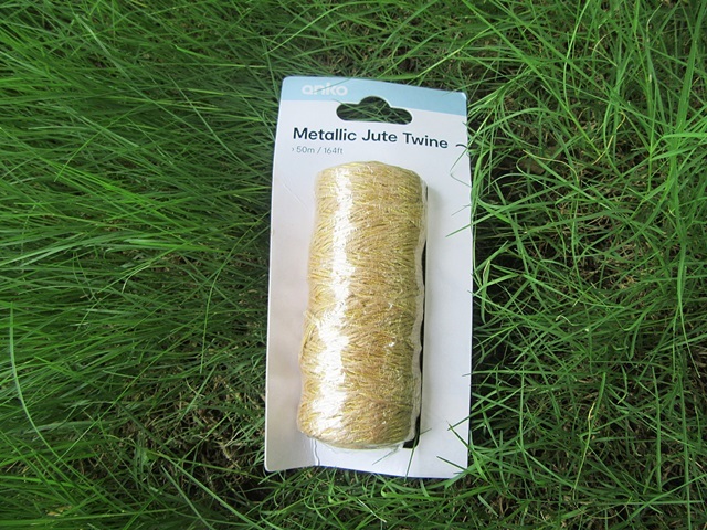 1Roll Metallic Gold Burlap Rope Hemp Cord Thread Jute String Rol