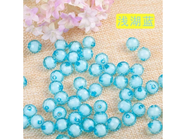 500g (1950pcs) Faceted Round Acrylic Loose Beads 8mm Blue 500g (1950pcs) Faceted Round Acrylic Loose Beads 8mm Blue
